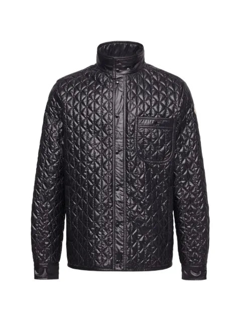 Moncler Cleorine geometric-quilted padded mid-length jacket
