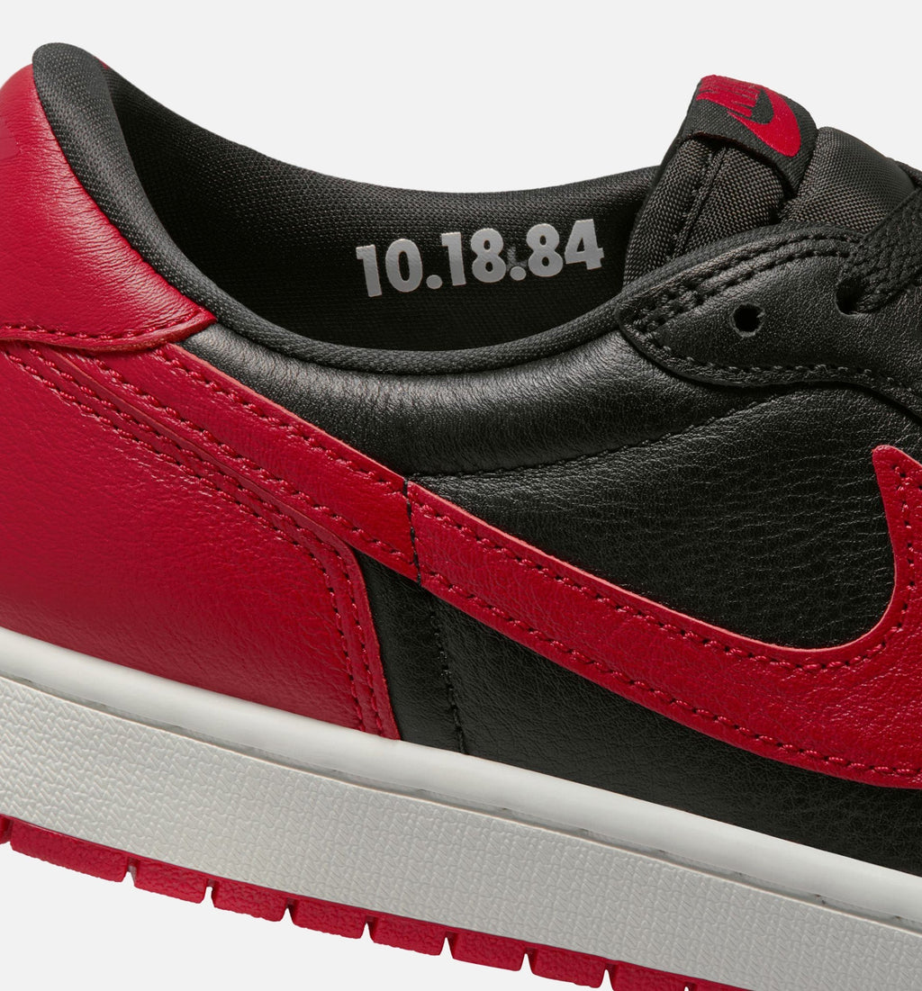 Air Jordan 1 Retro Low OG 'Banned' - Men's Lifestyle Sneaker (Black/Black/Varsity Red/Summit White)