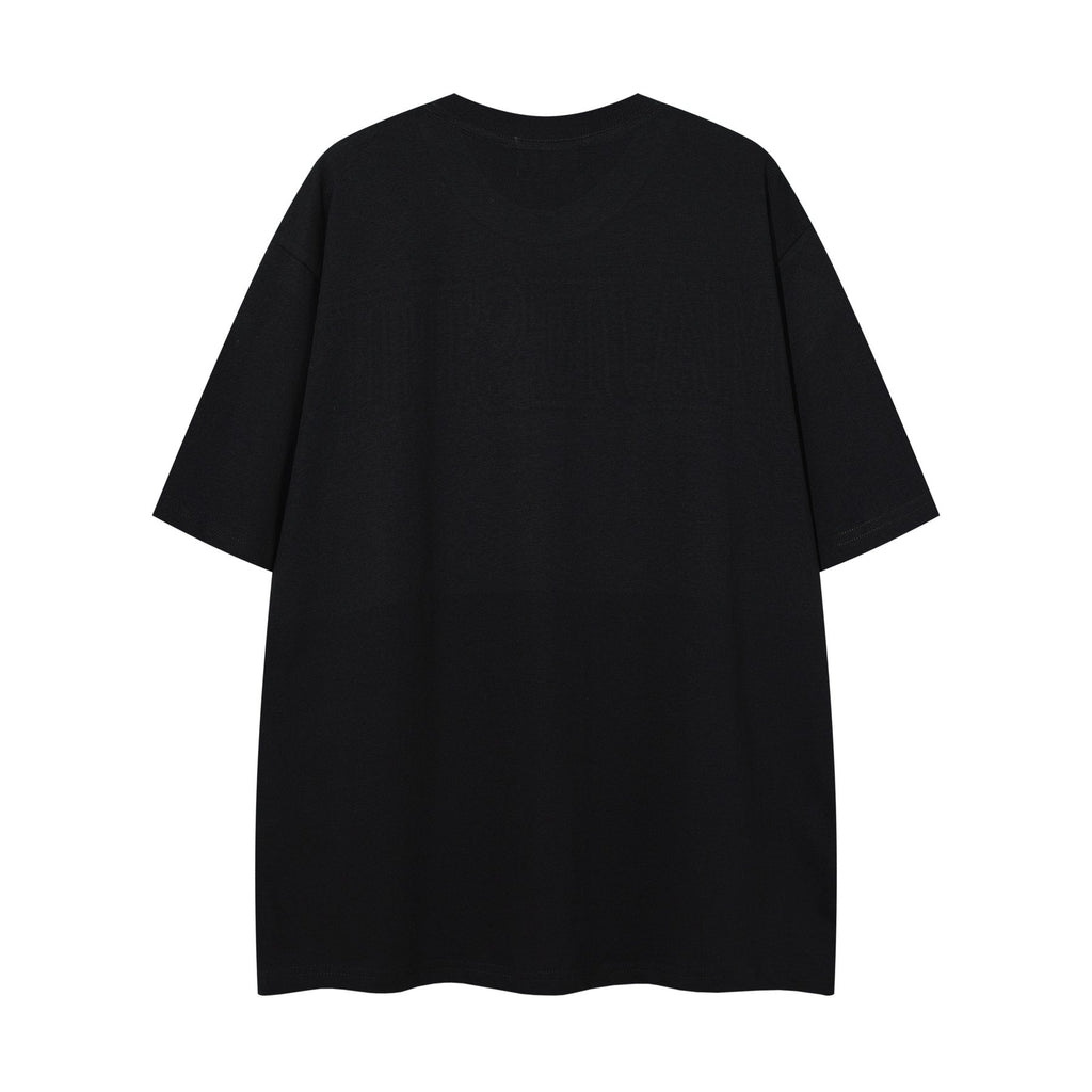 MAJESTIK Distressed Rhinestone Graphic T-Shirt